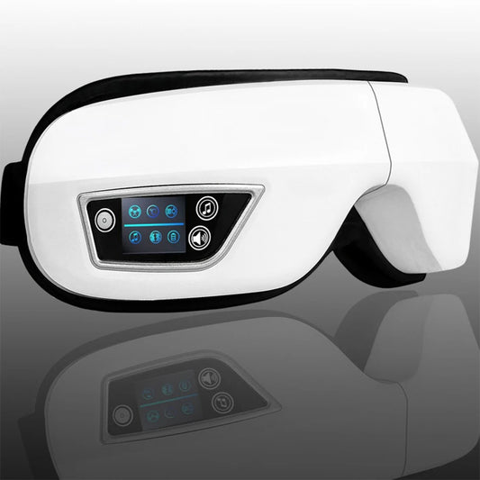 Heated and Cooling Eye Massager for Migraines, Dry Eyes, and Dark Circles – Rechargeable with Bluetooth Music | Cold & Warm Compress | Sleep Aid & Eye Strain Relief