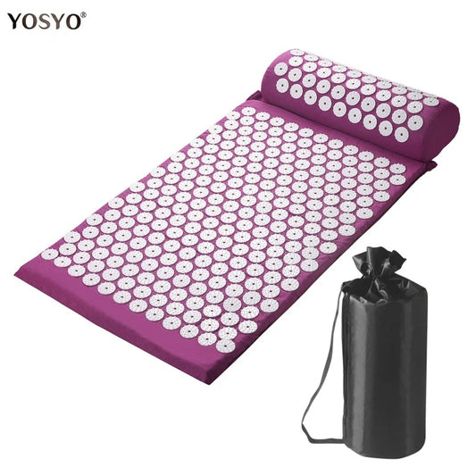 Purple Yoga Massage Pad – Large Touchpoints for Neck, Back & Feet