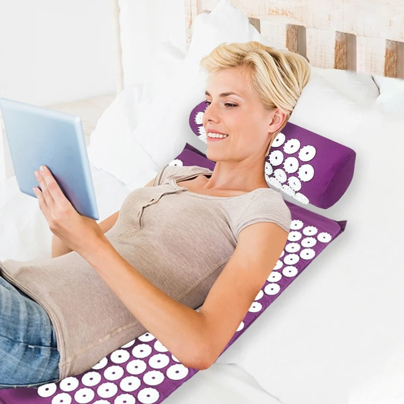 Purple Yoga Massage Pad – Large Touchpoints for Neck, Back & Feet