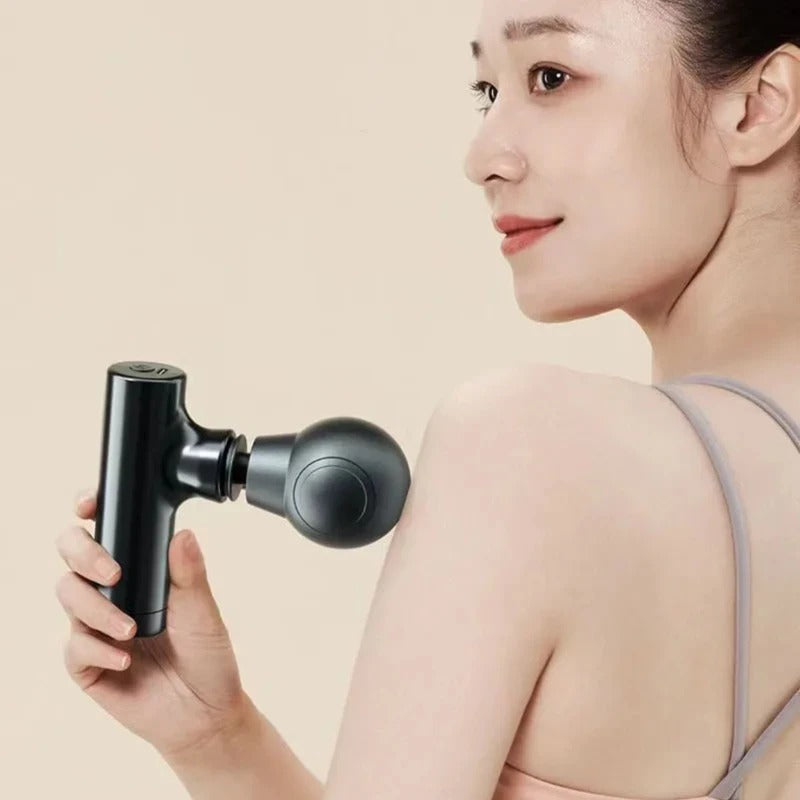 Portable Electric Massage Gun with 6 Attachments & LCD Display