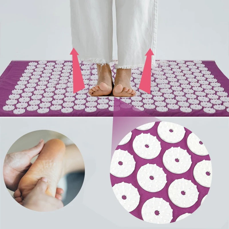 Purple Yoga Massage Pad – Large Touchpoints for Neck, Back & Feet