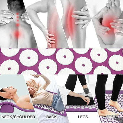 Purple Yoga Massage Pad – Large Touchpoints for Neck, Back & Feet
