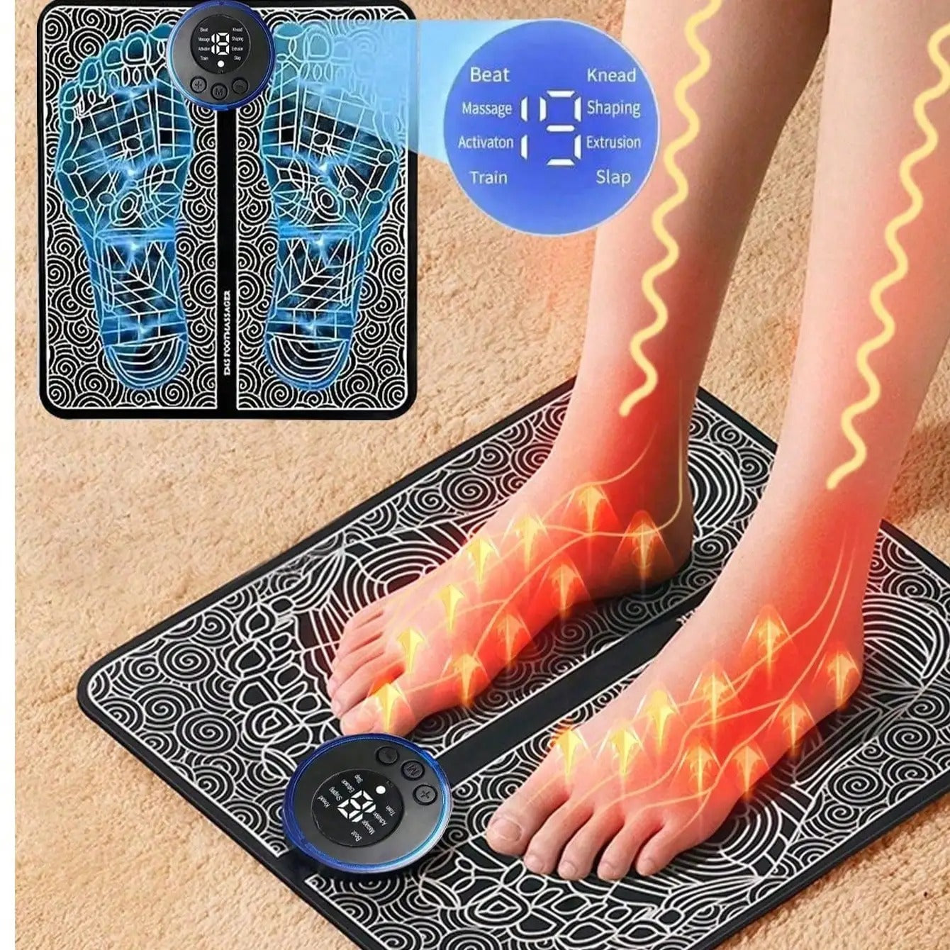 Electric Foot Massage Pad – Rechargeable & Portable